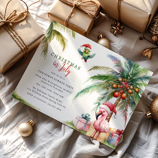 Christmas in July Summer Party Invitation