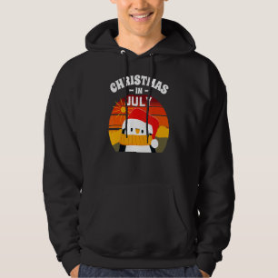 Christmas In July Summer Santa Penguin Hoodie