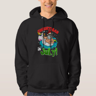 Christmas In July Summer Unicorn Float Xmas Hoodie