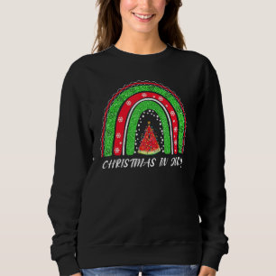 Christmas In July Summer Vacation Watermelon Rainb Sweatshirt