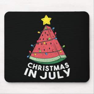 Christmas In July Summer Watermelon Xmas Tree Men Mouse Pad