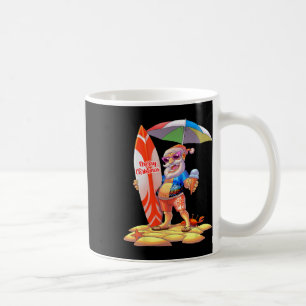 Christmas In July Surfer Santa Hawaiian Family Mat Coffee Mug