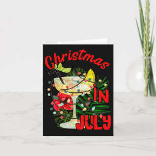 Christmas In July Tail Drink Summer Hawaiian Pool Card