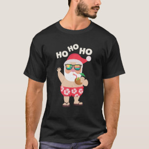 Christmas In July Tee Funny Santa Summer Beach Vac