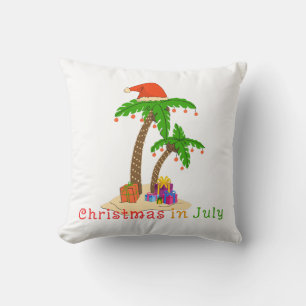 Christmas in July Throw Pillow