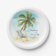 Christmas in July Tropical Beach Palm Trees 