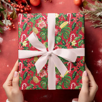 Christmas in July Tropical Pattern