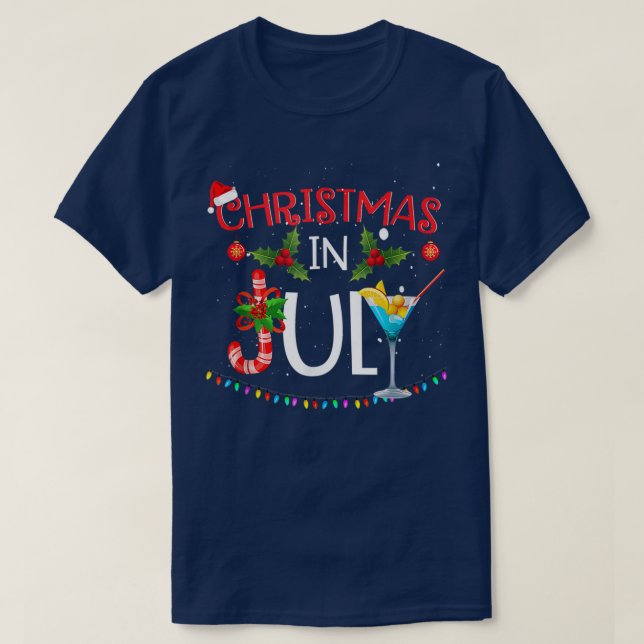 Christmas In July TSummer Beach Vacation  T-Shirt (Design Front)