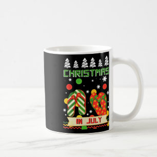 Christmas In July Ugly Christmas Flip Flops Humour Coffee Mug