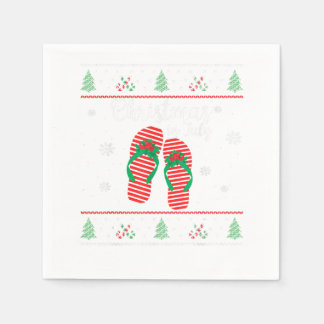 Christmas In July Ugly Christmas Summer Napkin