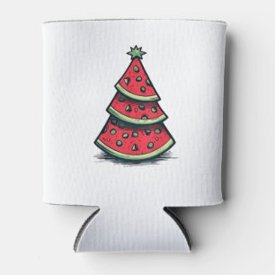 Christmas in July Watermelon Christmas Tree Can Cooler
