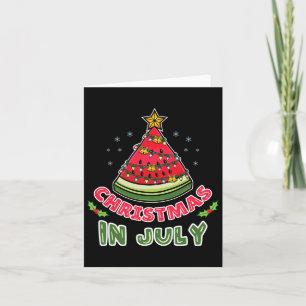 Christmas In July Watermelon Christmas Tree  Card
