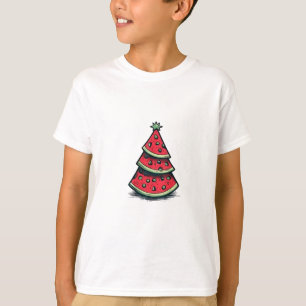 Christmas in July Watermelon Christmas Tree  T-Shirt