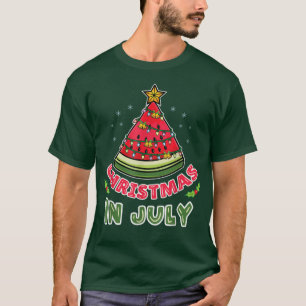 Christmas In July Watermelon Christmas Tree T-Shirt