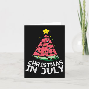 Christmas In July Watermelon Xmas Tree Summer Men  Card