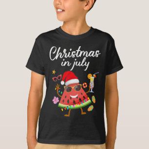 Christmas In July Watermelon Xmas Tree Summer Men T-Shirt
