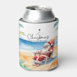 Christmas in July with SANTA CLAUS   Can Cooler