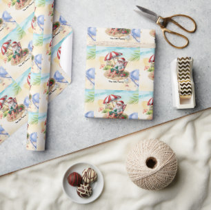 Christmas in July with SANTA CLAUS Wrapping Paper