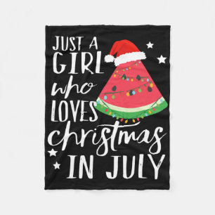 Christmas In July Womens Funny Watermelon Fleece Blanket