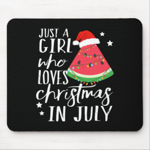 Christmas In July Womens Funny Watermelon Mouse Pad