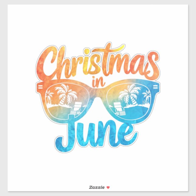 Christmas In June Sunglasses Funny Summer Vacation (Sheet)