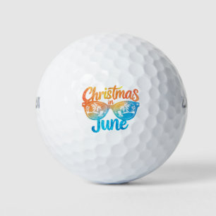 Christmas In June Sunglasses Funny Summer Vacation Golf Balls