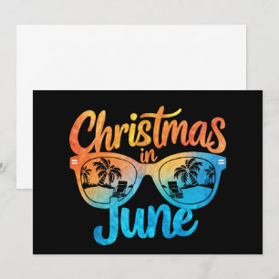 Christmas In June Sunglasses Funny Summer Vacation Invitation