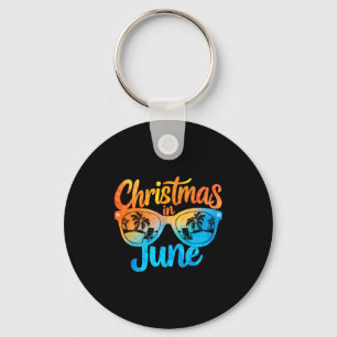 Christmas In June Sungles Funny Summer Vacation  Keychain