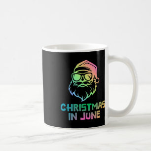 Christmas In June With Santa Funny Summer Holiday  Coffee Mug