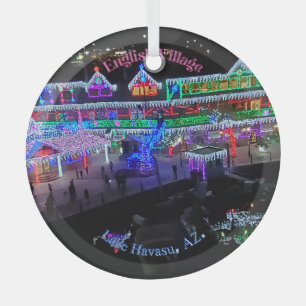 Christmas in Lake Havasu  Glass Ornament
