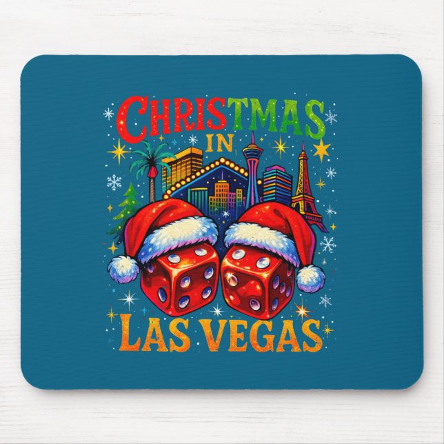 Christmas In Las Vegas Funny Holiday Design Long S Mouse Pad (Front)