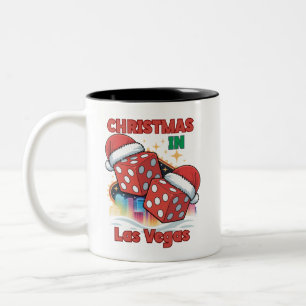 Christmas in Las Vegas Holiday Vibes Two-Tone Coffee Mug