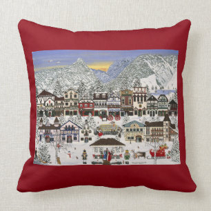 "Christmas" in Leavenworth, Washington Throw Pillow