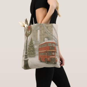 Christmas in London Tote Bag – Holiday Decor