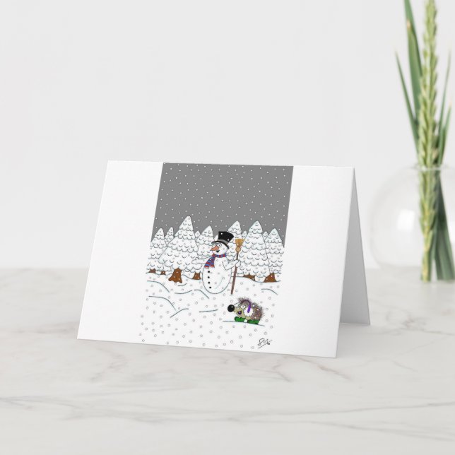 Christmas in Magic Tree Wood Holiday Card (Front)