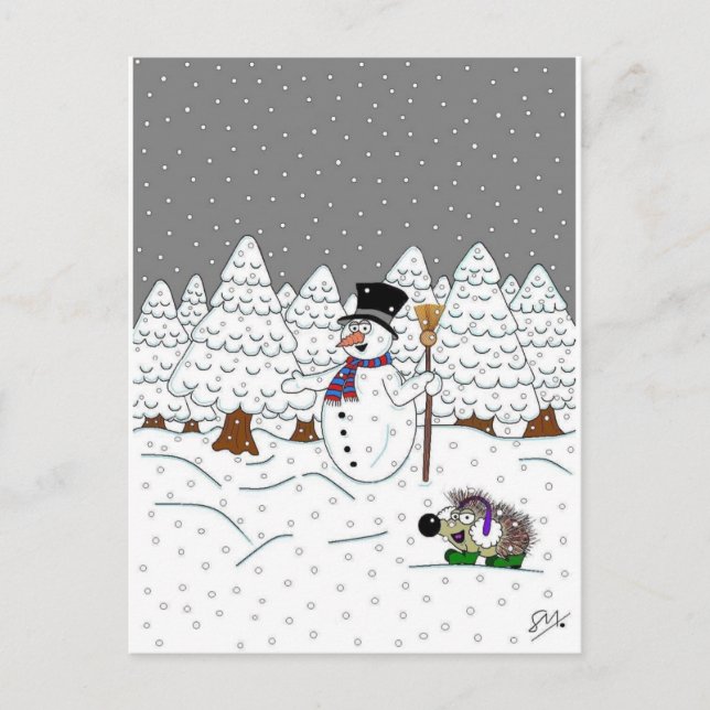 Christmas in Magic Tree Wood Holiday Postcard (Front)