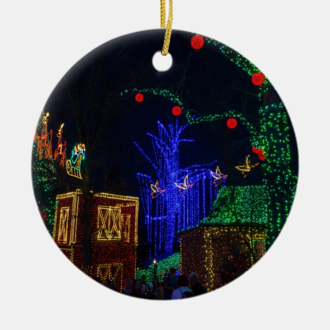 Christmas In Midtown Ceramic Ornament (Front)
