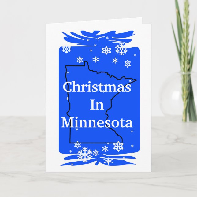 Christmas in Minnesota Christmas Card  Customize! (Front)