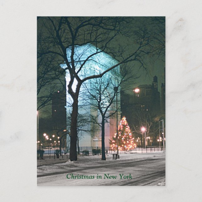 Christmas in New York (discount on multiple cards) Holiday Postcard (Front)