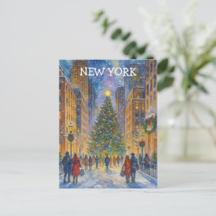Christmas in New York – Winter City Scene Postcard