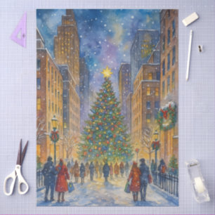 Christmas in New York – Winter City Scene  Tissue Paper