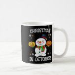 Christmas In October Halloween Snowman Pumpkin Kid Coffee Mug<br><div class="desc">Christmas In October Halloween Snowman Pumpkin Kids Costume</div>