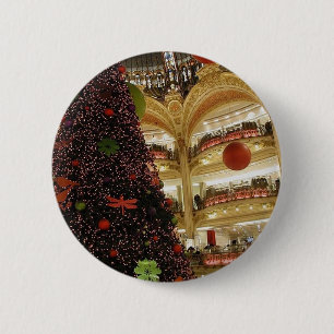 Christmas in Paris 2 Inch Round Button
