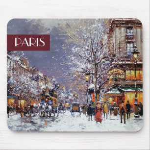 Christmas in Paris. Christmas Gift Mousepad