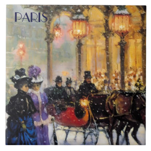 Christmas in Paris. Christmas Gift Tile