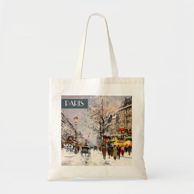 Christmas in Paris. Christmas Gift  Tote Bag (Front)