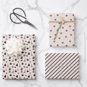 Christmas in Paris Coordinating Pattern Wrapping Paper Sheet