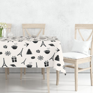 Christmas in Paris   Patterned Tablecloth