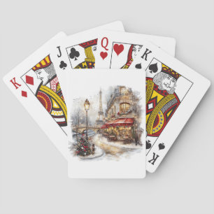Christmas In Paris Playing Cards