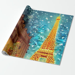 Christmas in Paris  Wrapping Paper